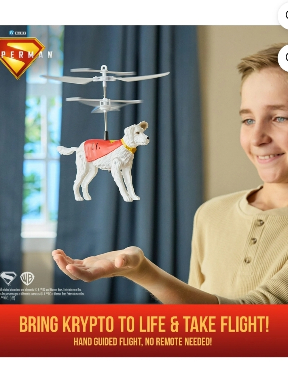 Superman Up in the sky Flying Krypto 7.5 Inches - Picture 3 of 8